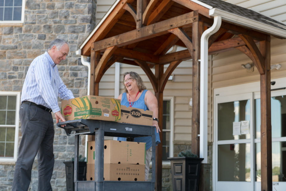 Making a delivery to Welsh Mountain Homes
