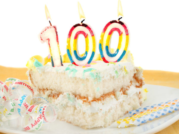 100th birthday cake